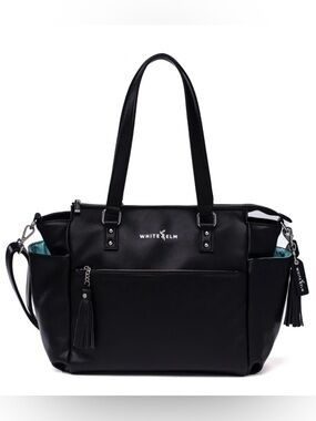 White Elm Gemini Bag Black + XL Strap Convertible Backpack Work Tote